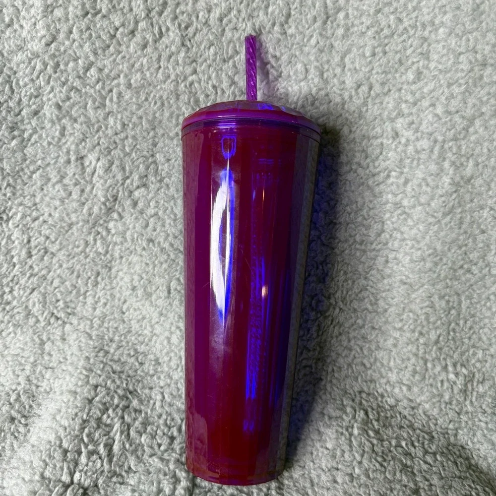 Starbucks Tumbler 24‎ oz Rare Purple Kaleidoscope Cold Cup Straw Lid 2022 Summer
